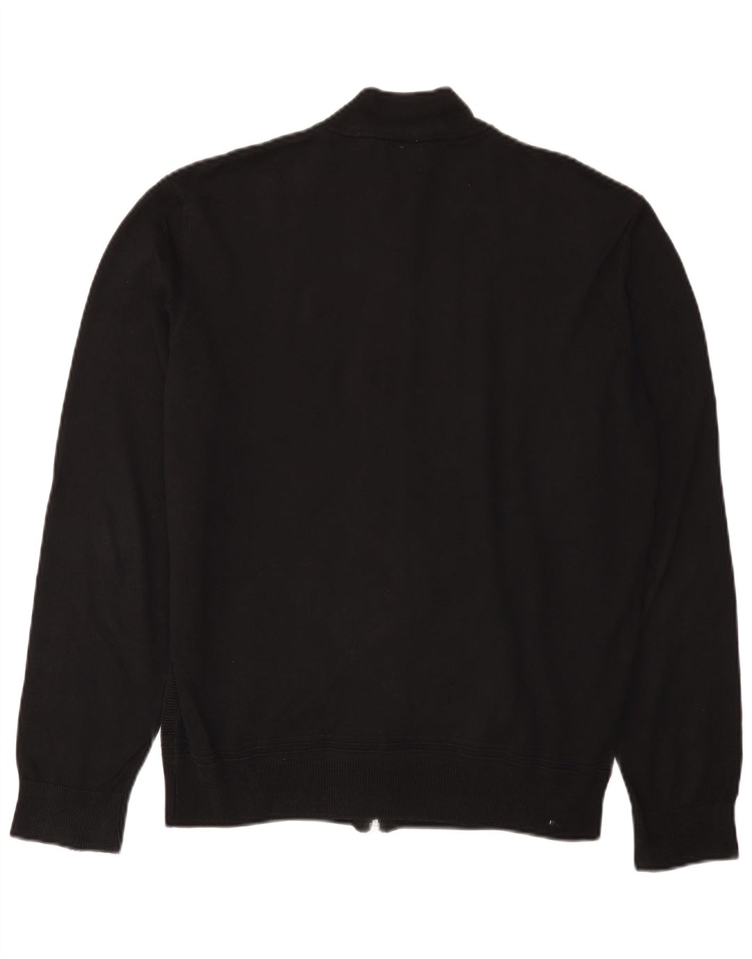 Zara Herre Cardigan Sweater Stor Sort Bomuld