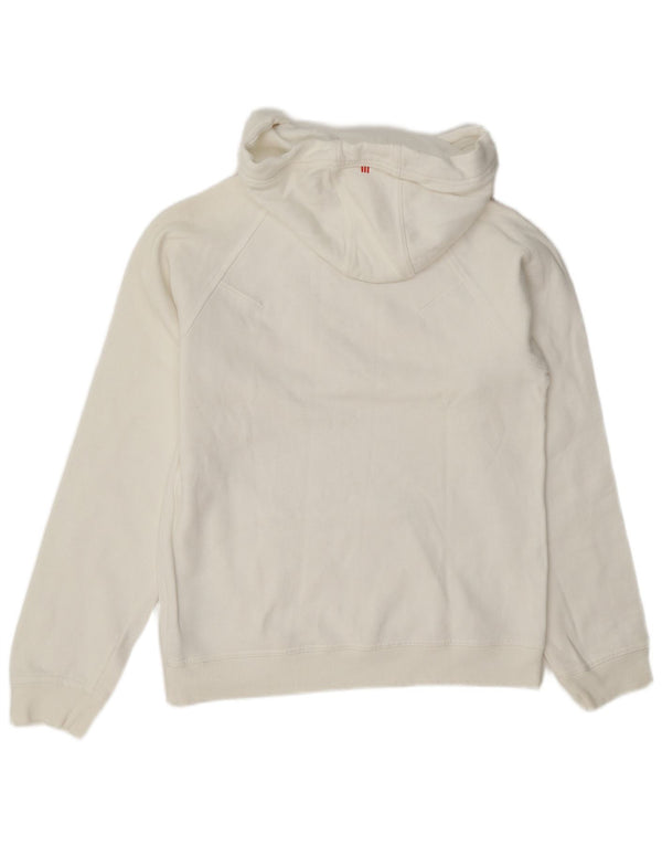 Adidas Graphic Hoodie Jumper UK 12 Medium White Bomuld