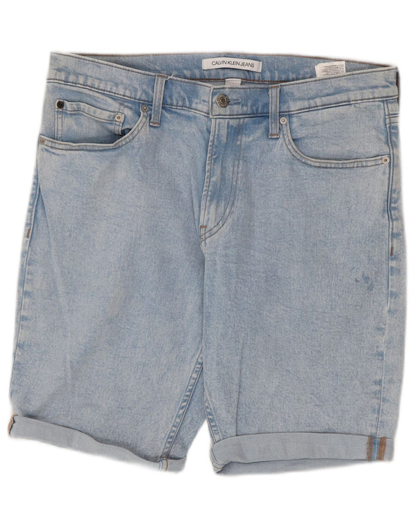 Calvin Klein Herre Denim Shorts W33 Medium Blue Bomuld