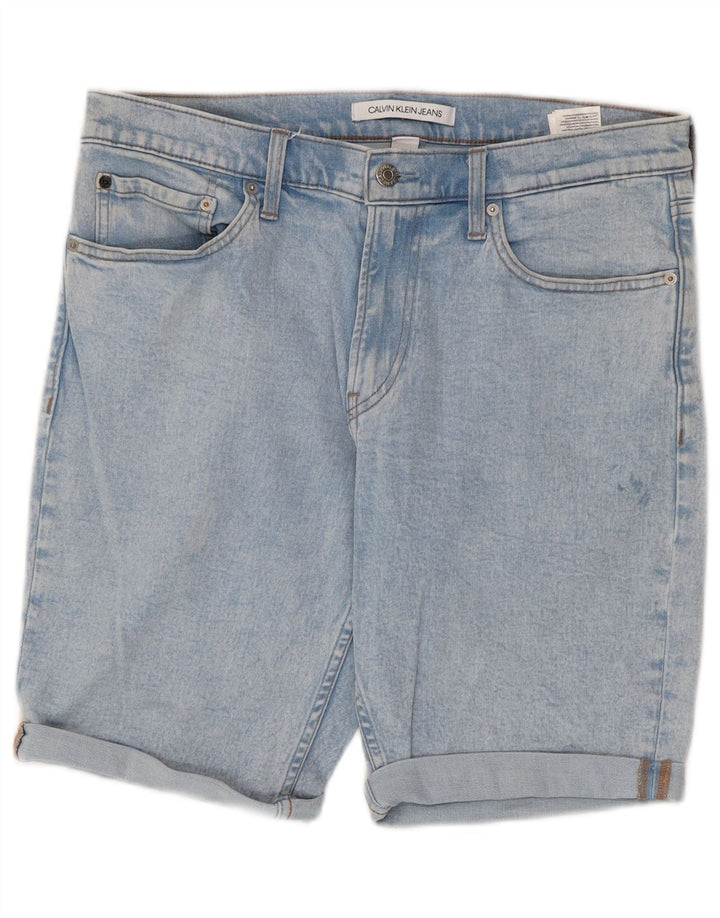Calvin Klein Herre Denim Shorts W33 Medium Blue Bomuld