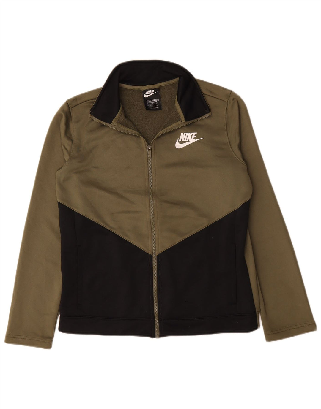 Nike træningsdragt topjakke til drenge 13-14 år XL Khaki Colourblock Polyester