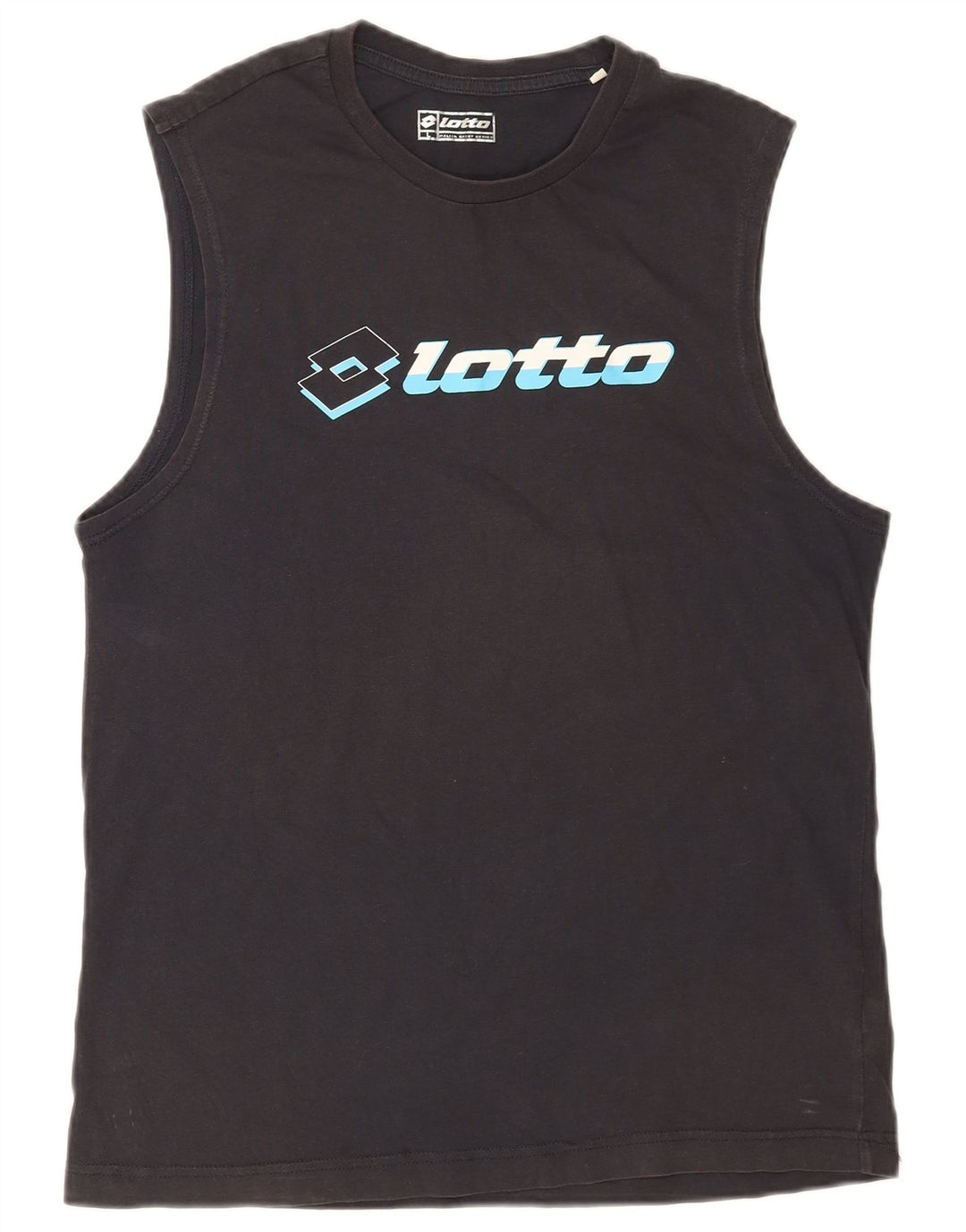 Lotto Herre Grafisk Vest Top Stor Sort Bomuld
