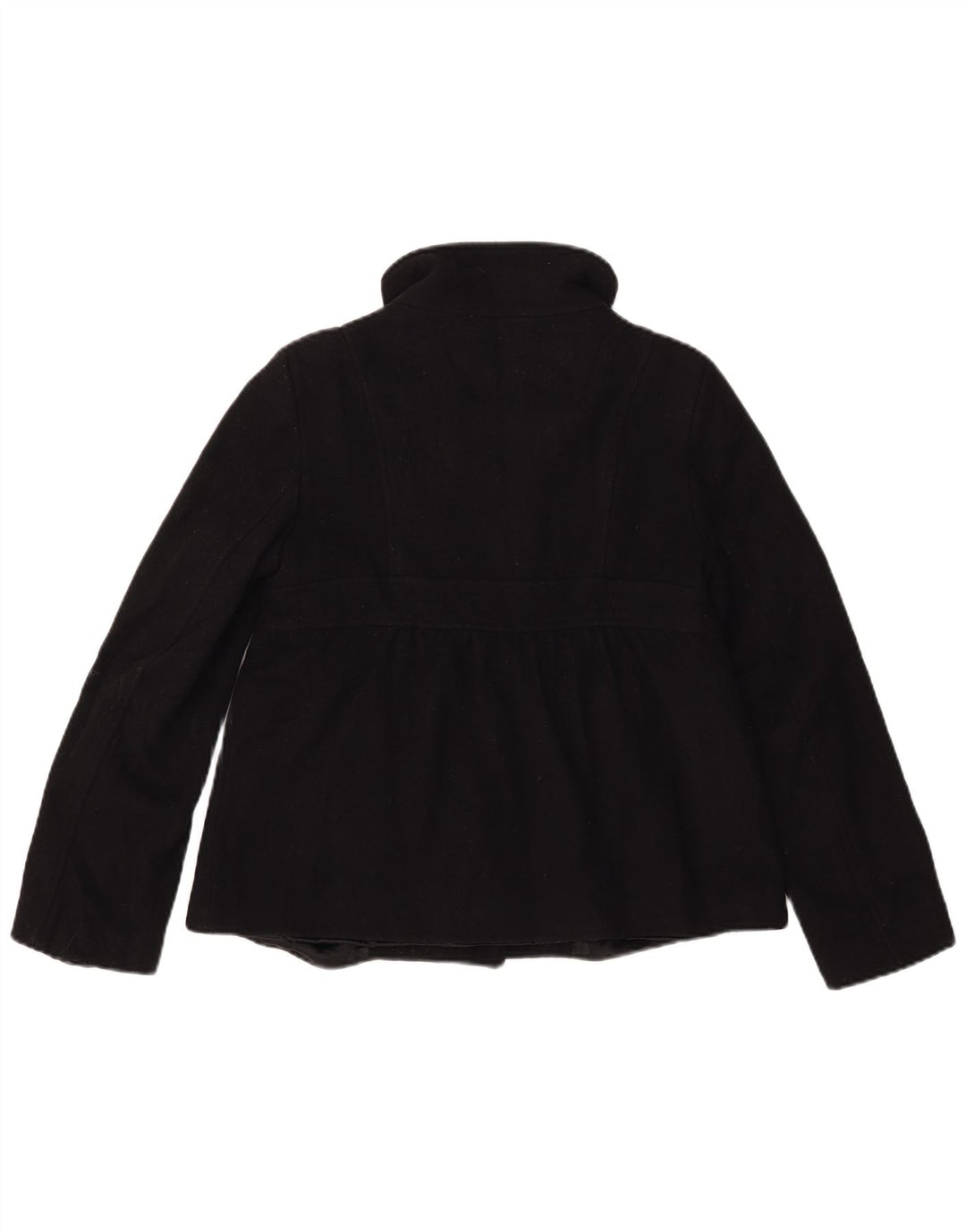 Benetton Womens Pea Coat IT 42 Medium Sort Uld