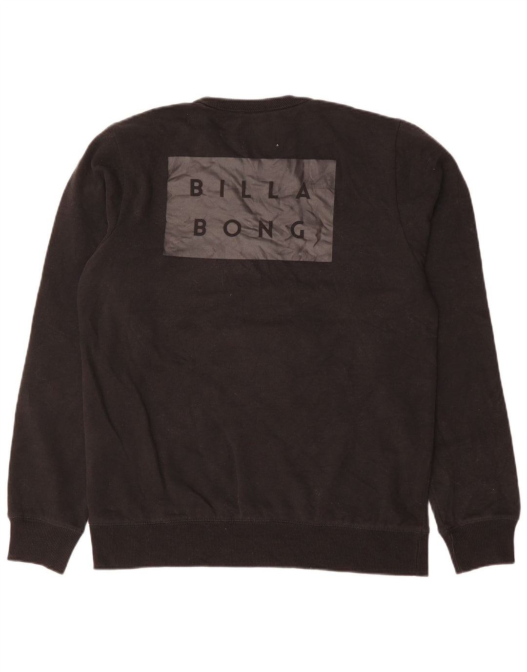 Billabong Herre Core Fit Grafisk Sweatshirt Jumper Stor Sort Bomuld