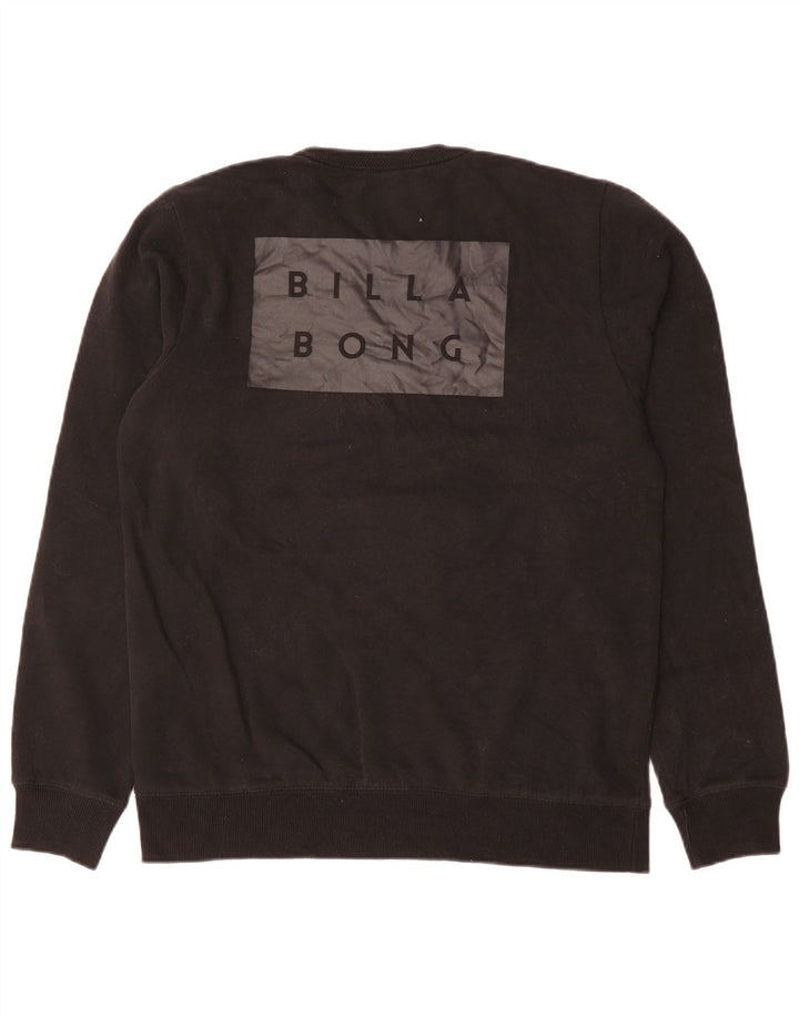 Billabong Herre Core Fit Grafisk Sweatshirt Jumper Stor Sort Bomuld
