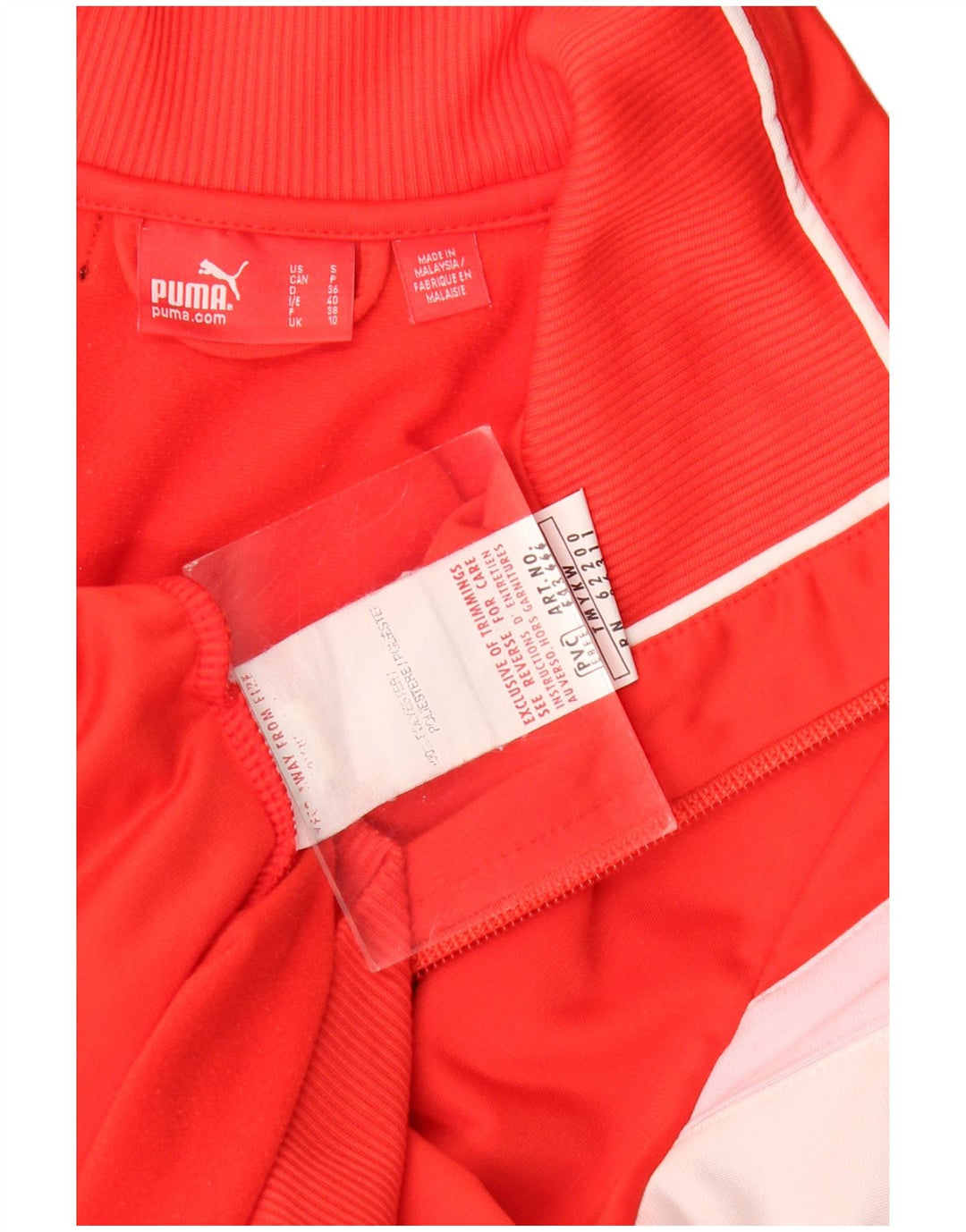 PUMA Womens Tracksuit Top Jacket UK 10 Small Red Colourblock Polyester Vintage Puma and Second-Hand Puma from Messina Hembry 
