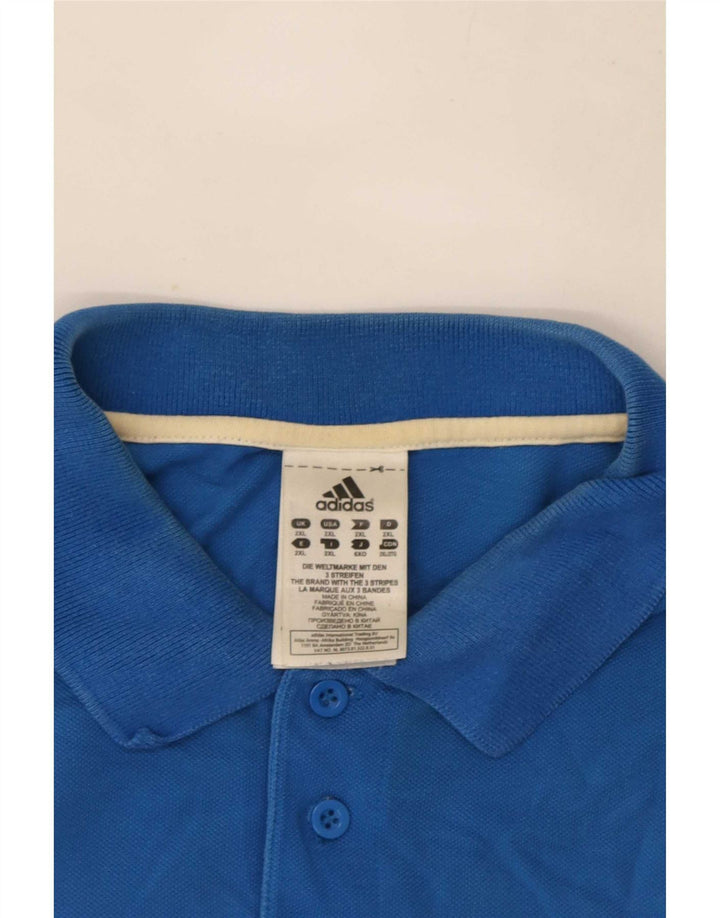 Adidas Polo Shirt til mænd 2XL Blå Bomuld