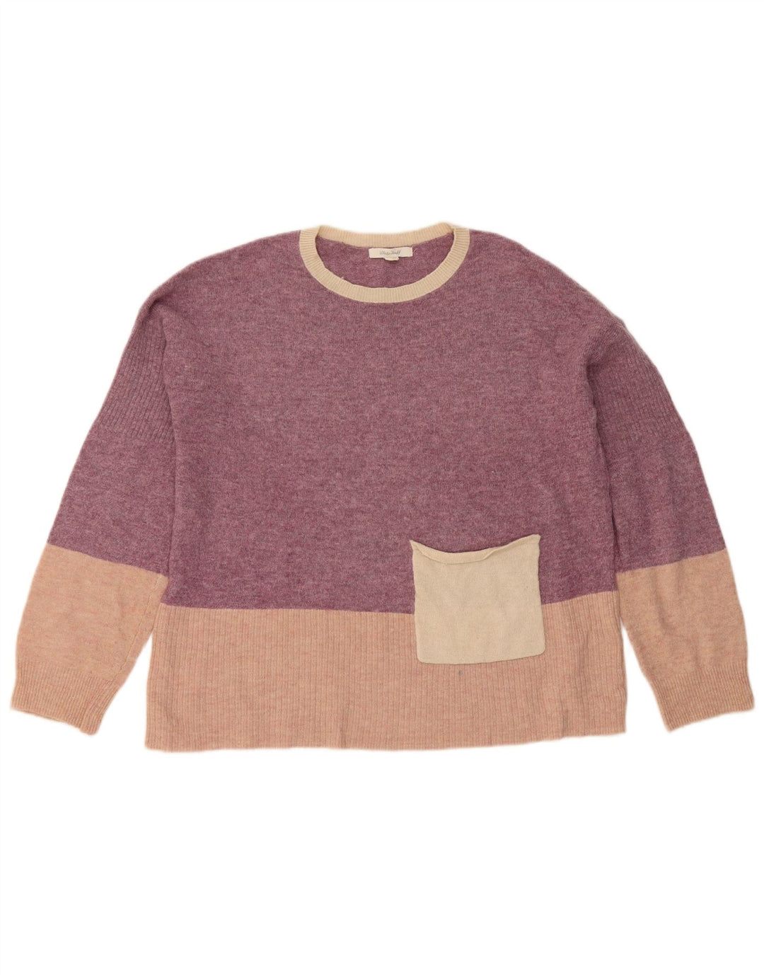 White Stuff Dame Jumper Sweater UK 12 Medium Lilla Colourblock