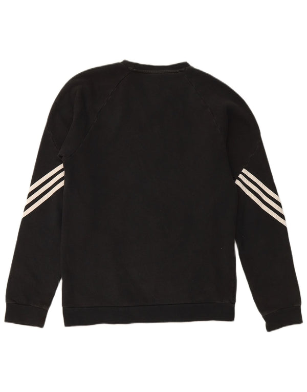 Adidas Mens Sweatshirt Jumper Small Black Cotton