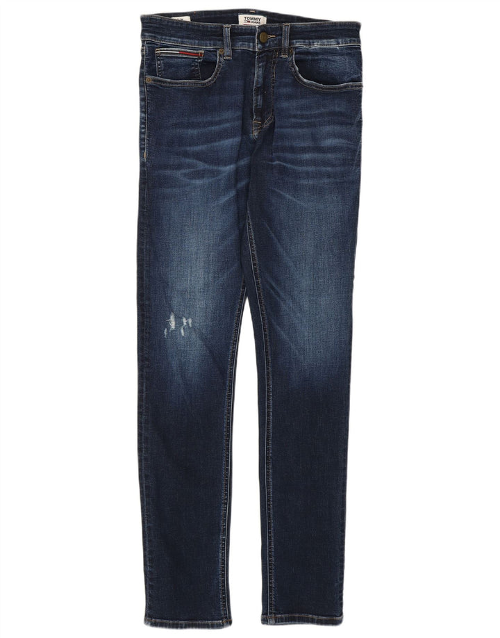 Tommy Hilfiger Dame Slim Jeans W28 L32 Blå Bomuld