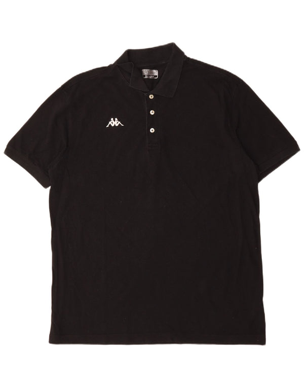 KAPPA herre poloshirt 3XL sort bomuld