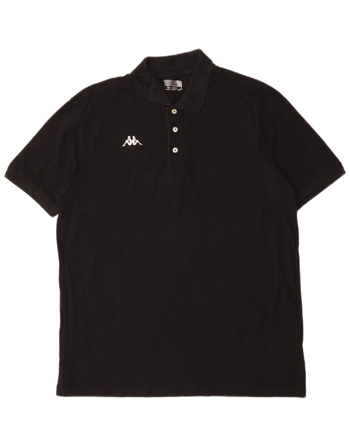 KAPPA herre poloshirt 3XL sort bomuld