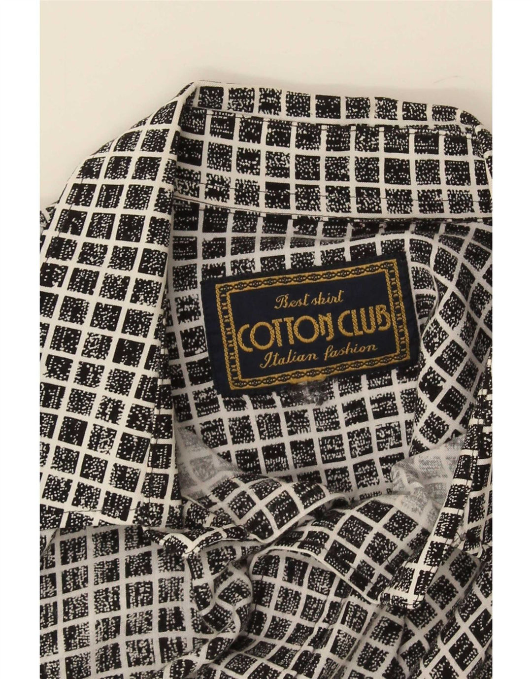 Cotton Club Kortærmet Herreskjorte Stor Sort Gingham