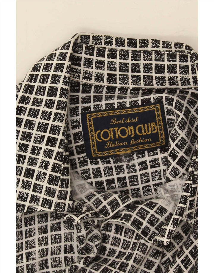 Cotton Club Kortærmet Herreskjorte Stor Sort Gingham