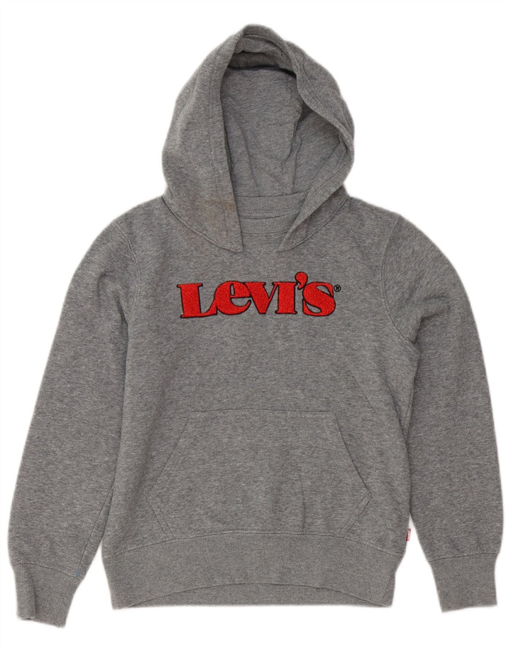 Levi's drenge grafisk hættetrøje 9-10 år grå bomuld