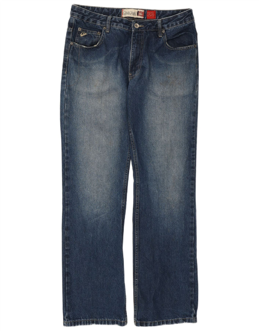 Quiksilver Herre Grafisk Bootcut Jeans W32 L31 Blå Bomuld