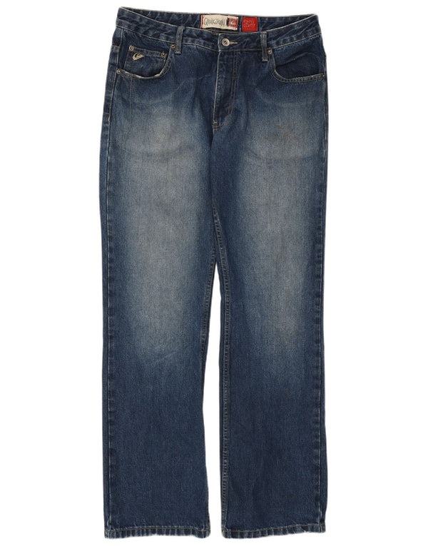 Quiksilver Herre Grafisk Bootcut Jeans W32 L31 Blå Bomuld