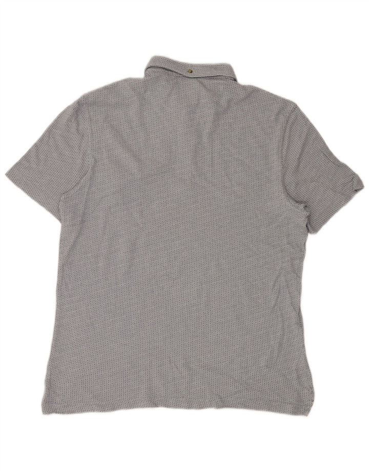 White Stuff Herre Polo Shirt Stor Blå Ikat Bomuld