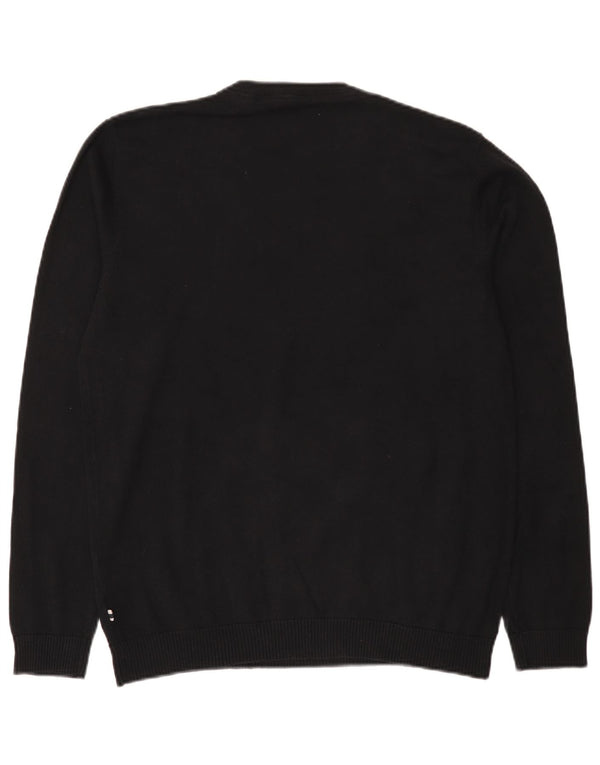 Jack & Jones Herre V-hals sweater Stor sort bomuld