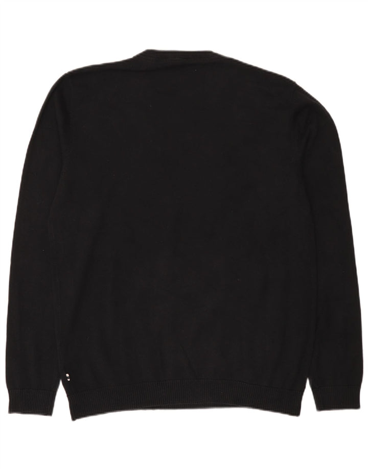 Jack & Jones Herre V-hals sweater Stor sort bomuld