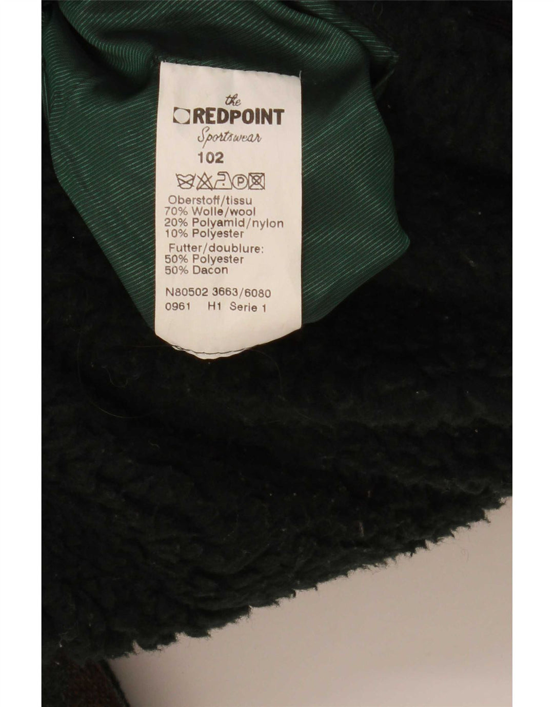 Redpoint Herre Windbreaker Coat UK 42 XL Grøn Geometrisk Uld