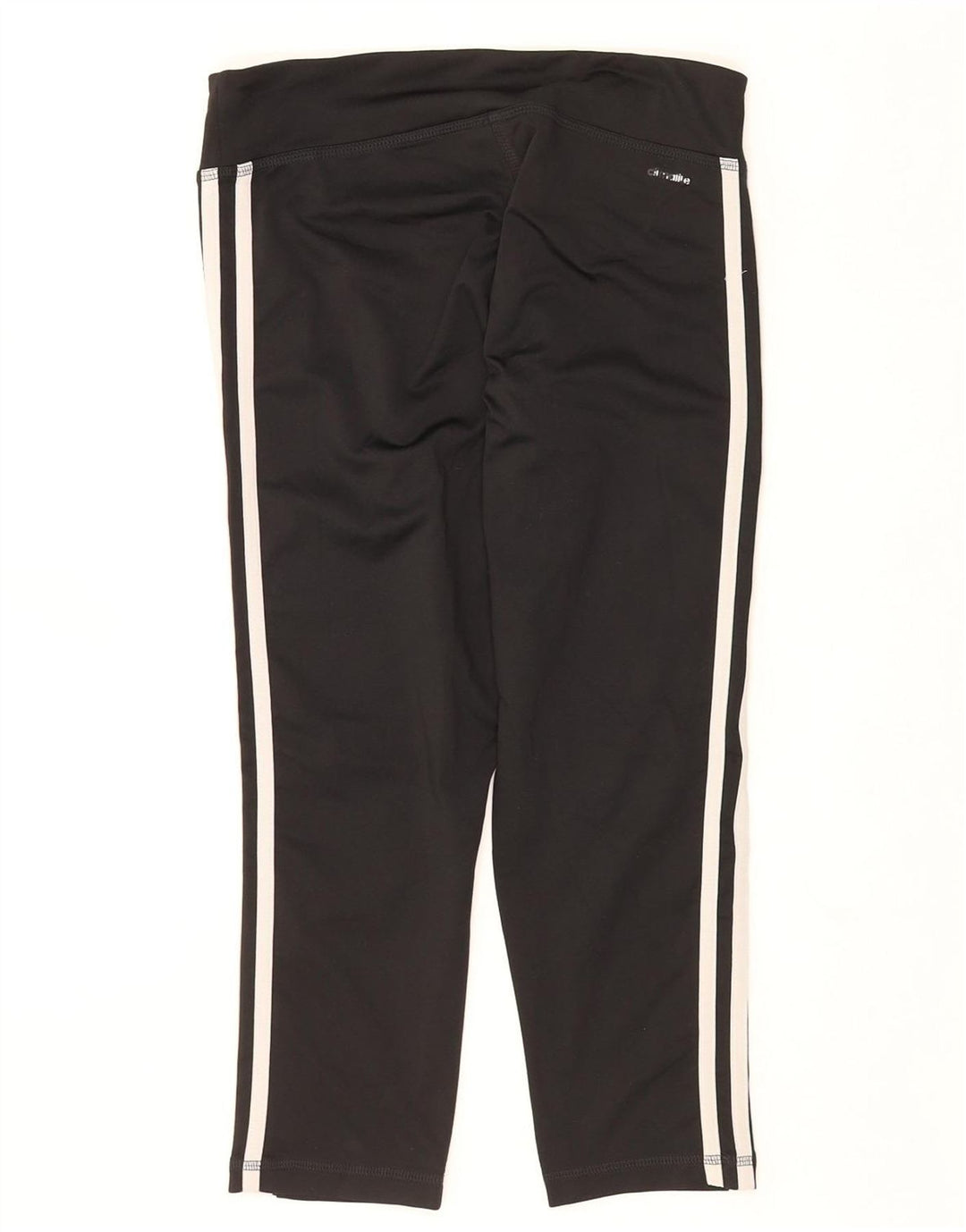 ADIDAS Dame Climalite Capri Leggings UK 8/10 Small Black Polyester
