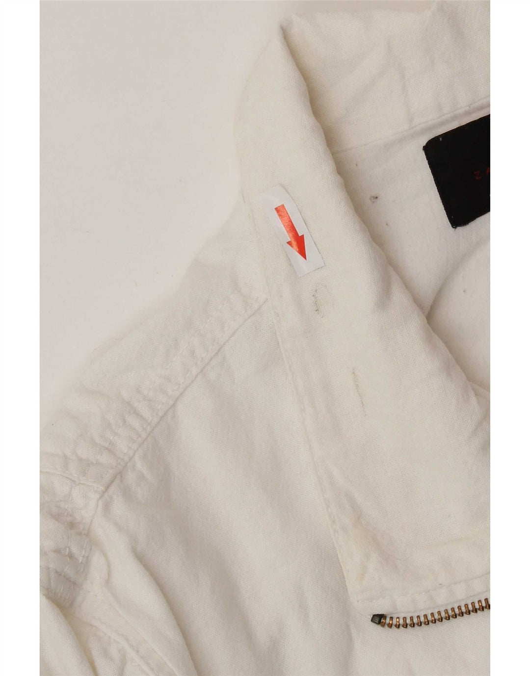 Zara Herre Utility Jacket UK 42 XL Hvid Polyester