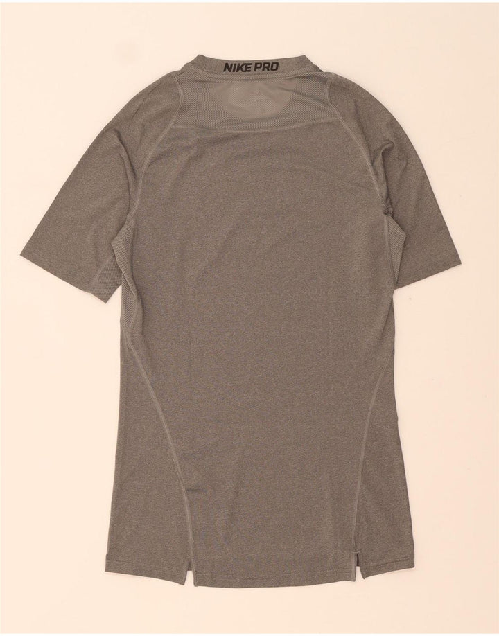 NIKE Womens Dri Fit Graphic T-Shirt Top UK 10 Small Grey Polyester Vintage Nike and Second-Hand Nike from Messina Hembry 