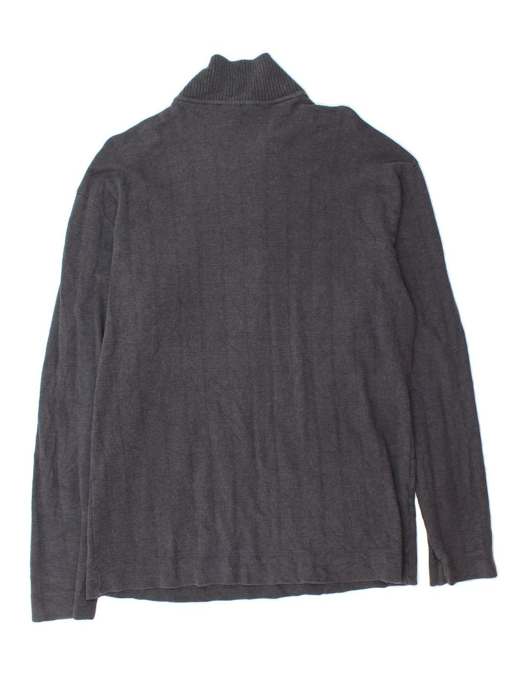 DOCKERS Mens Zip Neck Jumper Sweater Medium Grey Cotton Vintage Dockers and Second-Hand Dockers from Messina Hembry 