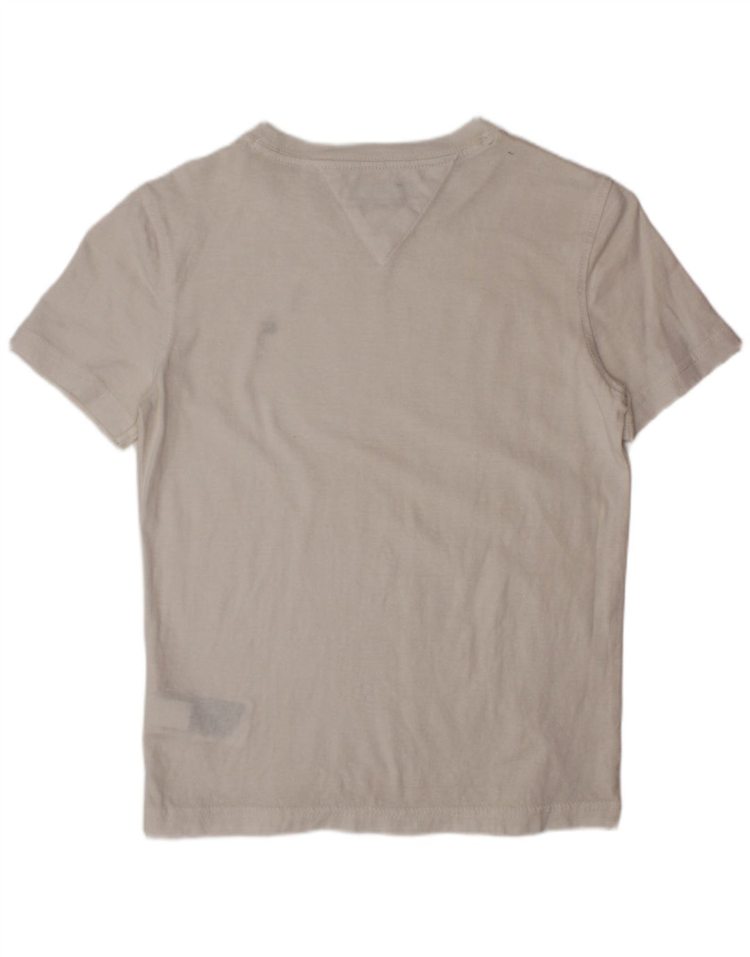 TOMMY HILFIGER Drenge T-Shirt Top 7-8 år Hvid Bomuld