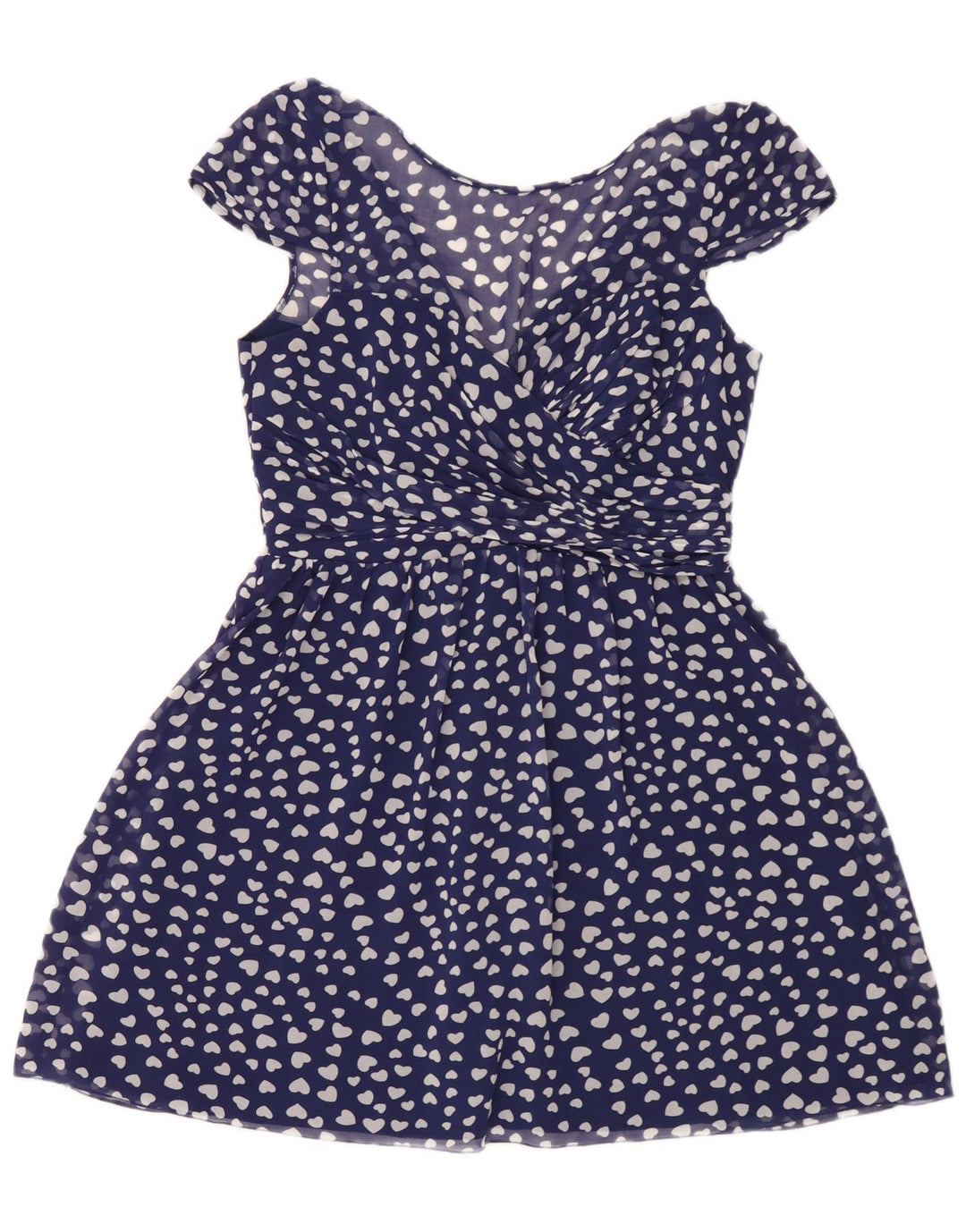 Lipsy Womens Abstrakt A-Line Kjole UK 12 Medium Blue Polyester