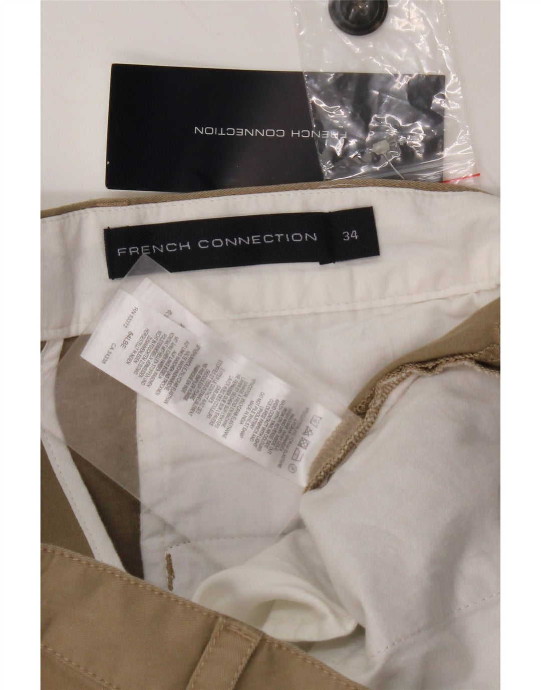 FRANSK FORBINDELSE Herre Lige Chinobukser W34 L32 Beige Bomuld