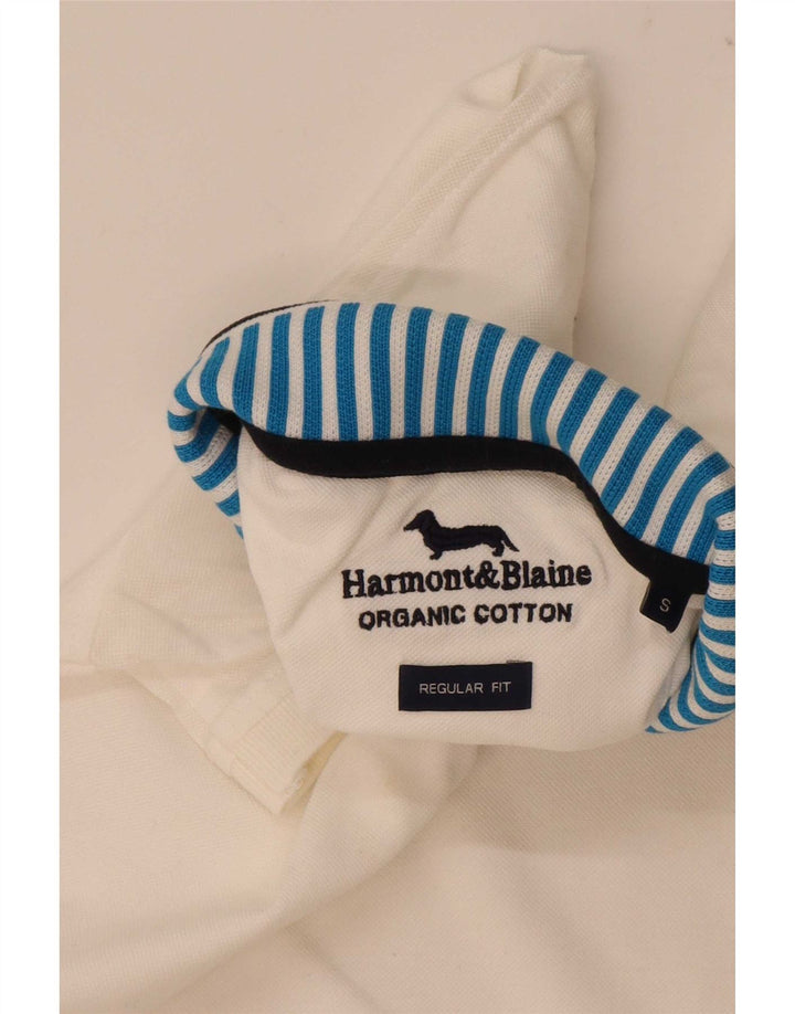 Harmont & Blaine Herre Regular Fit Rugby Polo Shirt Lille hvid stribet