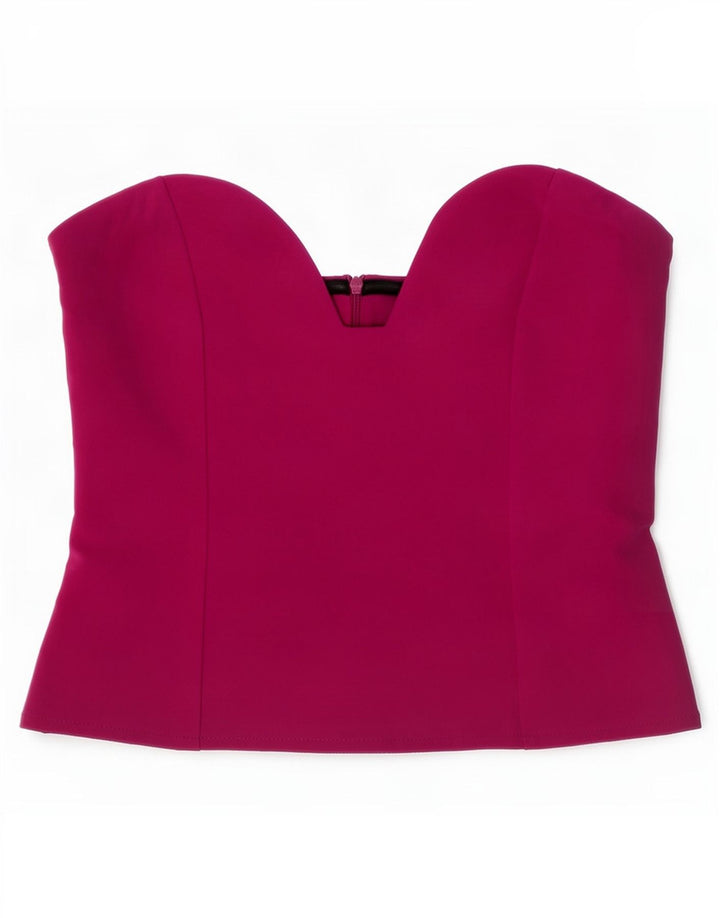 Zara Dame Stropløs Top UK 12 Medium Lilla