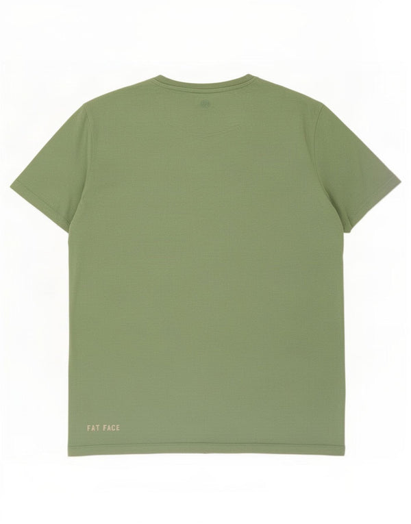 Fat Face Herre Grafisk T-Shirt Top Stor Grøn Bomuld