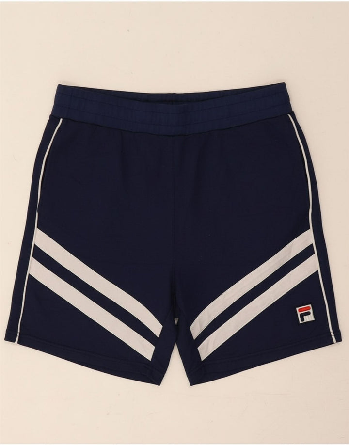 FILA Mens Sport Shorts Small Navy Blue Striped Cotton