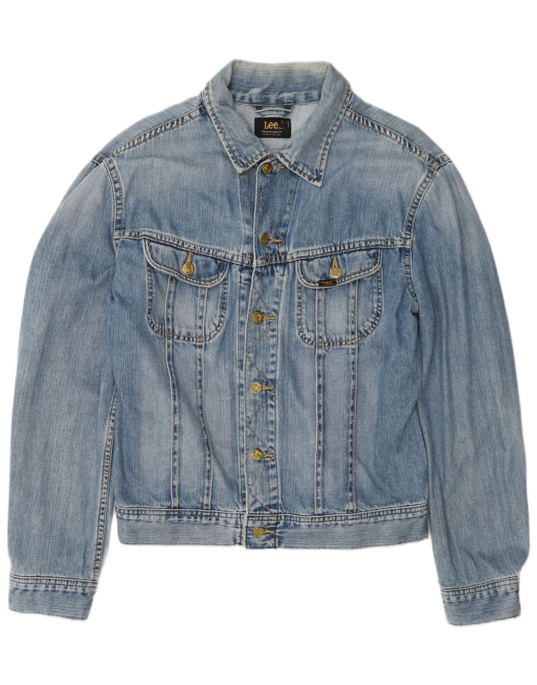 Lee Herre Rider Denim Jacket UK 40 Large Blue Cotton