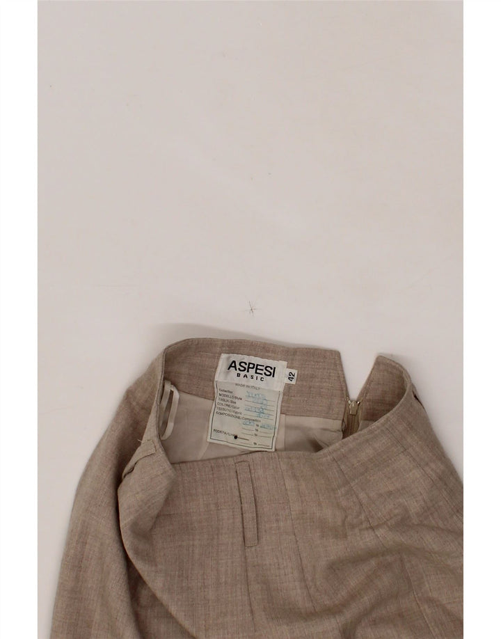 ASPESI Womens Pencil Skirt IT 42 Medium W26 Beige Wool Vintage Aspesi and Second-Hand Aspesi from Messina Hembry 