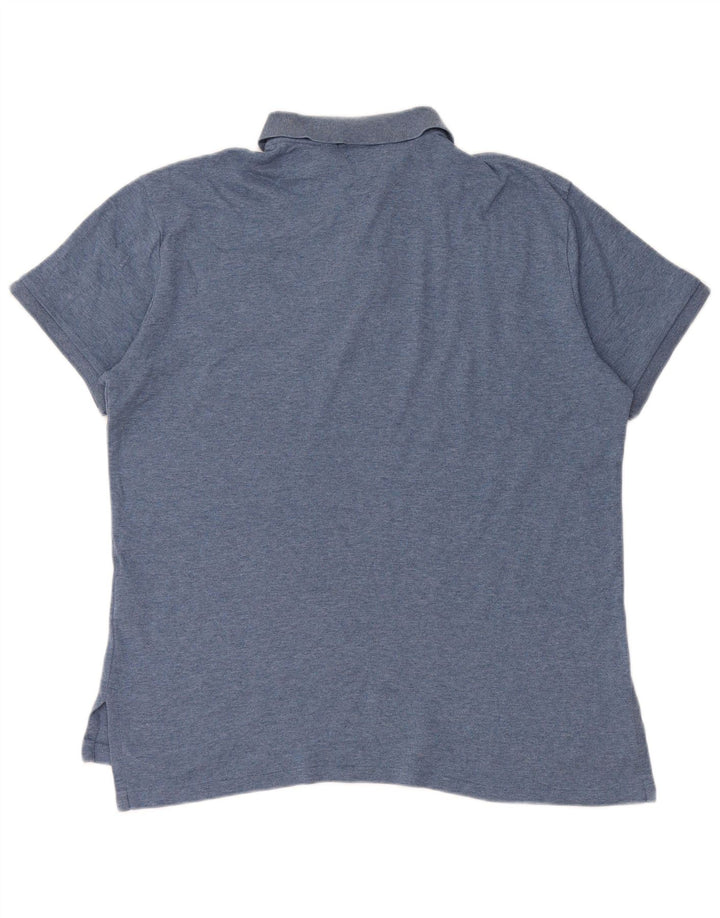 POLO RALPH LAUREN Herre Custom Fit Polo Shirt Medium Blue Bomuld