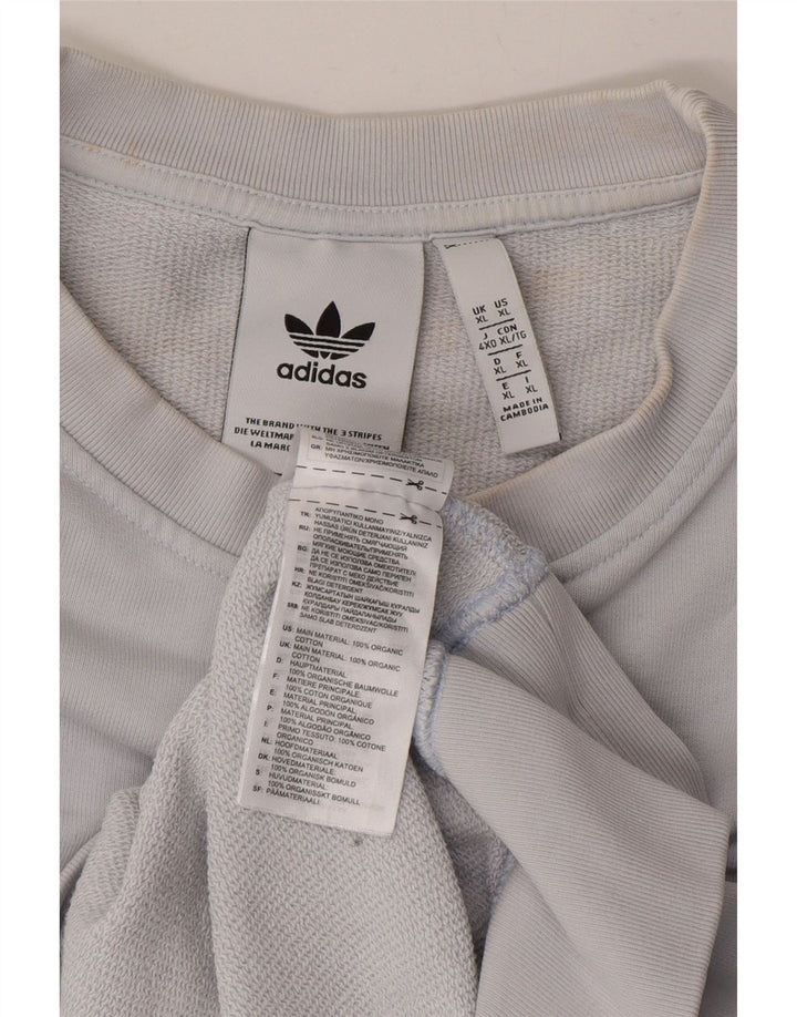 ADIDAS Mens Sweatshirt Jumper XL Blue Cotton Vintage Adidas and Second-Hand Adidas from Messina Hembry 