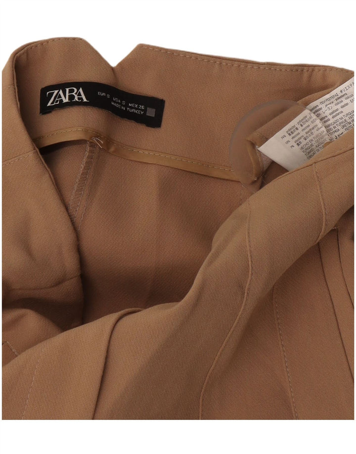 Zara koniske chinobukser til kvinder Small W26 L26 Beige polyester