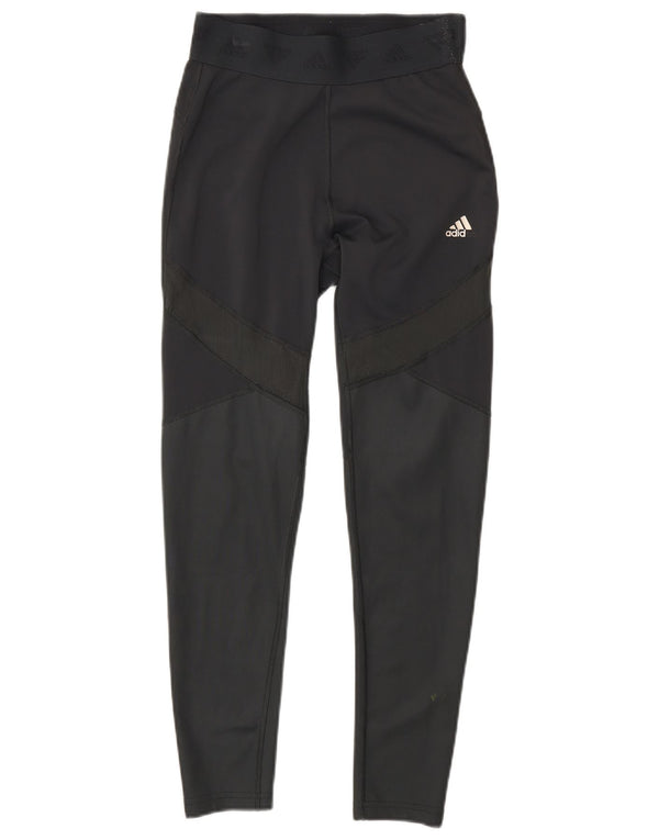 Adidas Aeroready Leggings til kvinder UK 8/10 Small Black Colourblock Sports