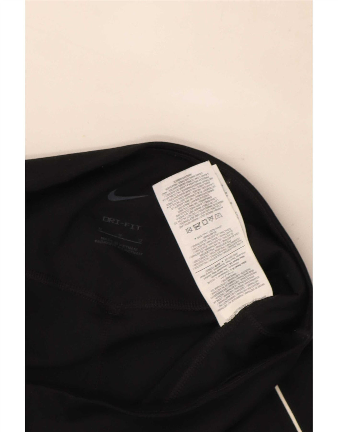Nike Dame Dri Fit Graphic Crop Leggings UK 12 Medium Black Polyester
