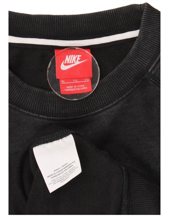 Nike grafisk sweatshirt til mænd XL sort bomuld