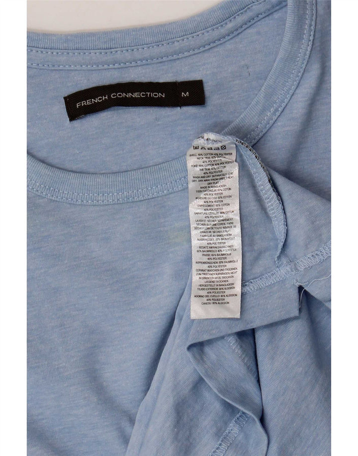 French Connection Herre T-shirt Top Medium Blå Bomuld
