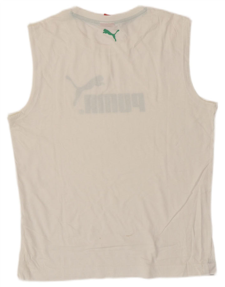 Puma Herre Grafisk Vest Top Medium Hvid