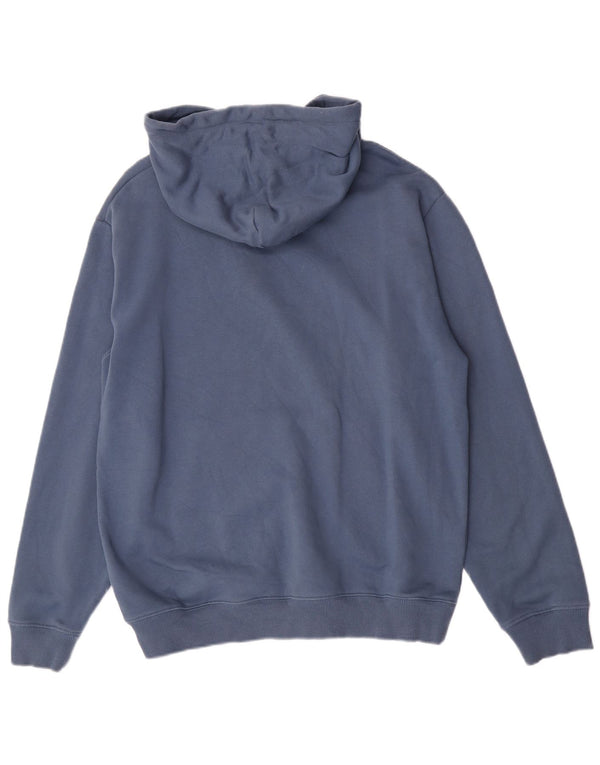 Napapijri Herre Geographic Graphic Hoodie Jumper Stor Blå Bomuld