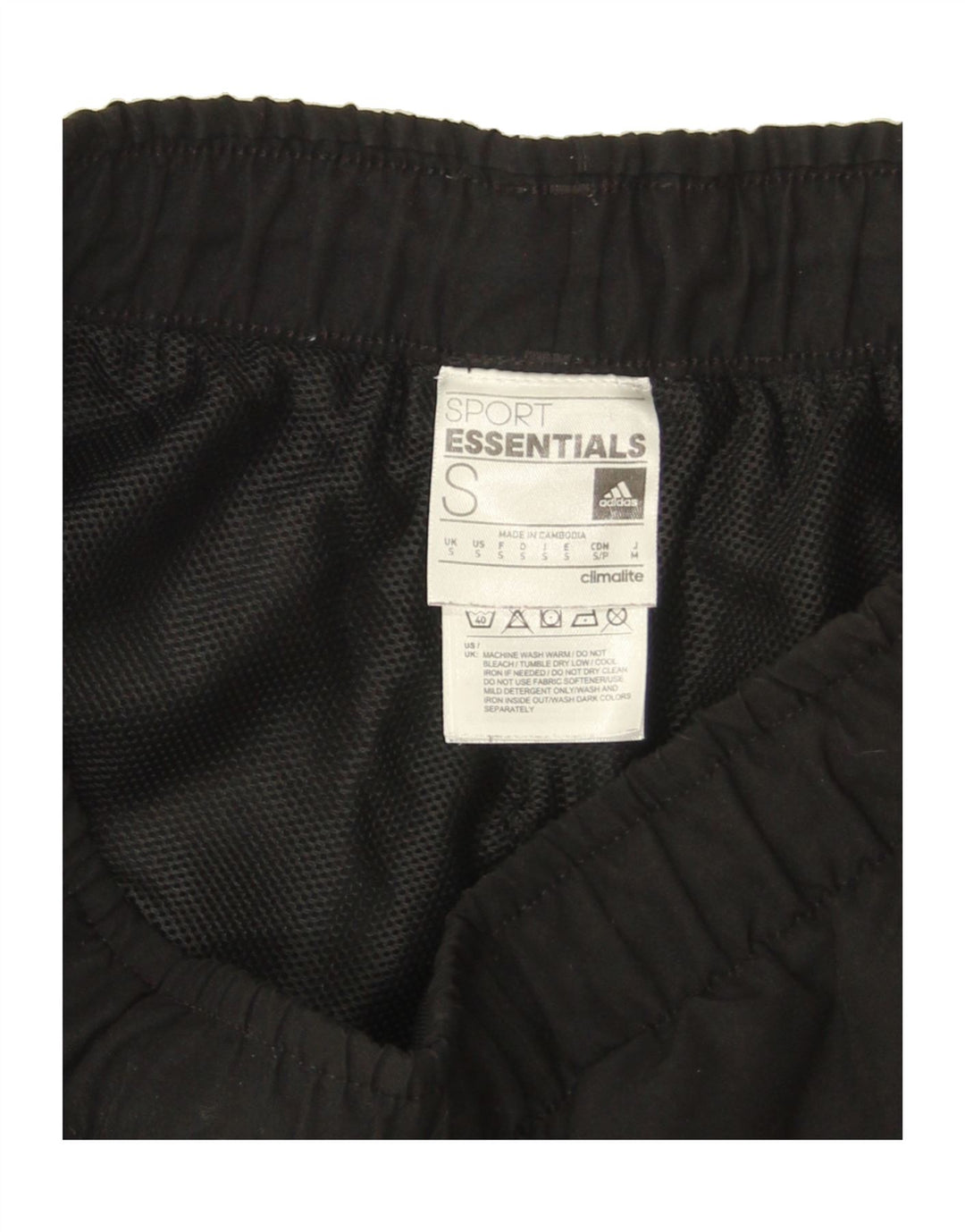 ADIDAS Mens Sport Shorts Small  Black Polyester Vintage Adidas and Second-Hand Adidas from Messina Hembry 