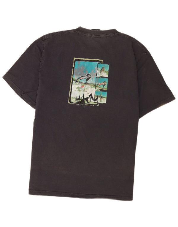 Quiksilver drenge grafisk t-shirt top 15-16 år marineblå bomuld