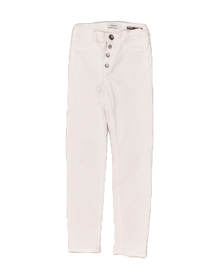 DONDUP Girls Legging Slim Jeans 9-10 Years W24 L24  White Cotton | Vintage Dondup | Thrift | Second-Hand Dondup | Used Clothing | Messina Hembry 